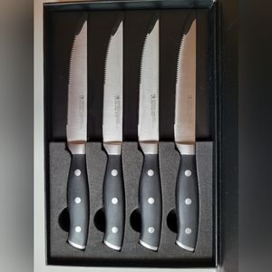 Zwilling J.A. Henckels stainless steel 4-pc steak set accent forged